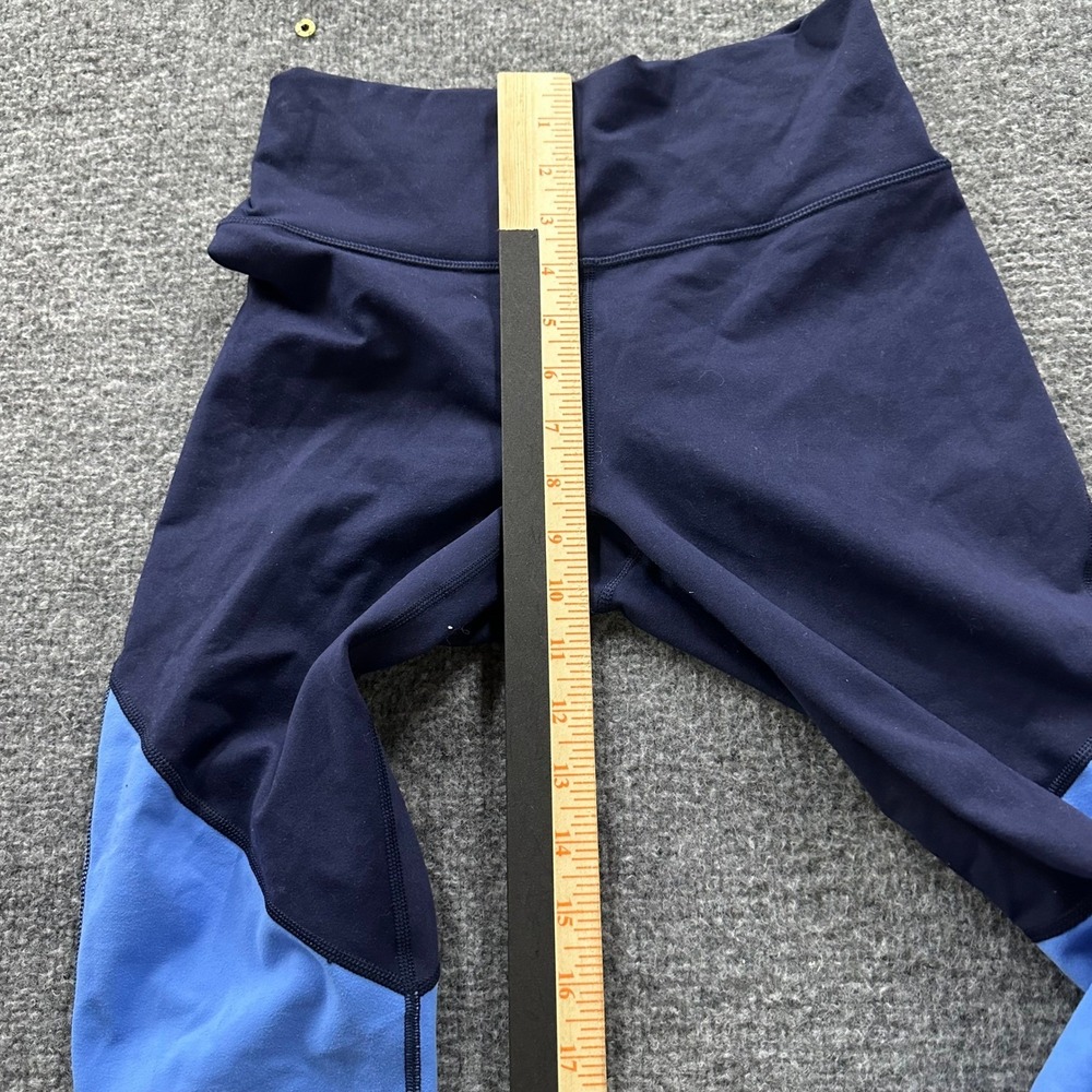Fabletics Leggings Womens XS Navy Blue Colorblock Mesh PowerHold High Waisted - Picture 3 of 8